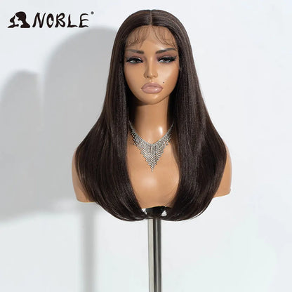 Noble Synthetic Lace Front Wig 22 Inch Straight Baby Hair Bob Wig Platinum Blonde Lace Front Wig Cosplay Glueless Wigs For Women
