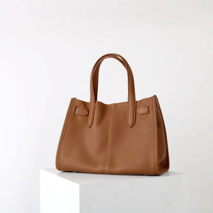 2026 Top grade Women's Genuine Leather Bag High Quality Casual Versatile Handbags Female Shoulder Bags Commute Totes Coffee