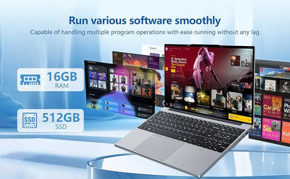 New Ultra Slim Laptop 15.6" 16GB RAM 2TB SSD Intel i9 10980HK/9900 Gaming PC 1920*1080 IPS Windows 11 Office Study Computer PC