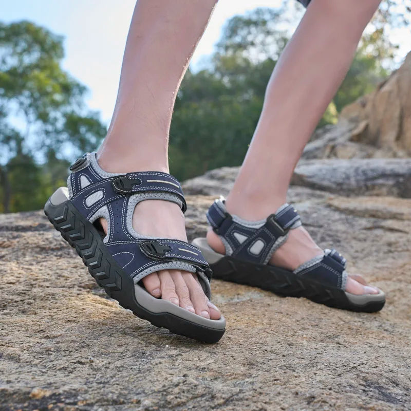 Men Sandals Outdoor Camping Hiking Water Wading Sports Shoes Anti Slip Quick Drying New Summer Comfortable Beach Shoes for Youth