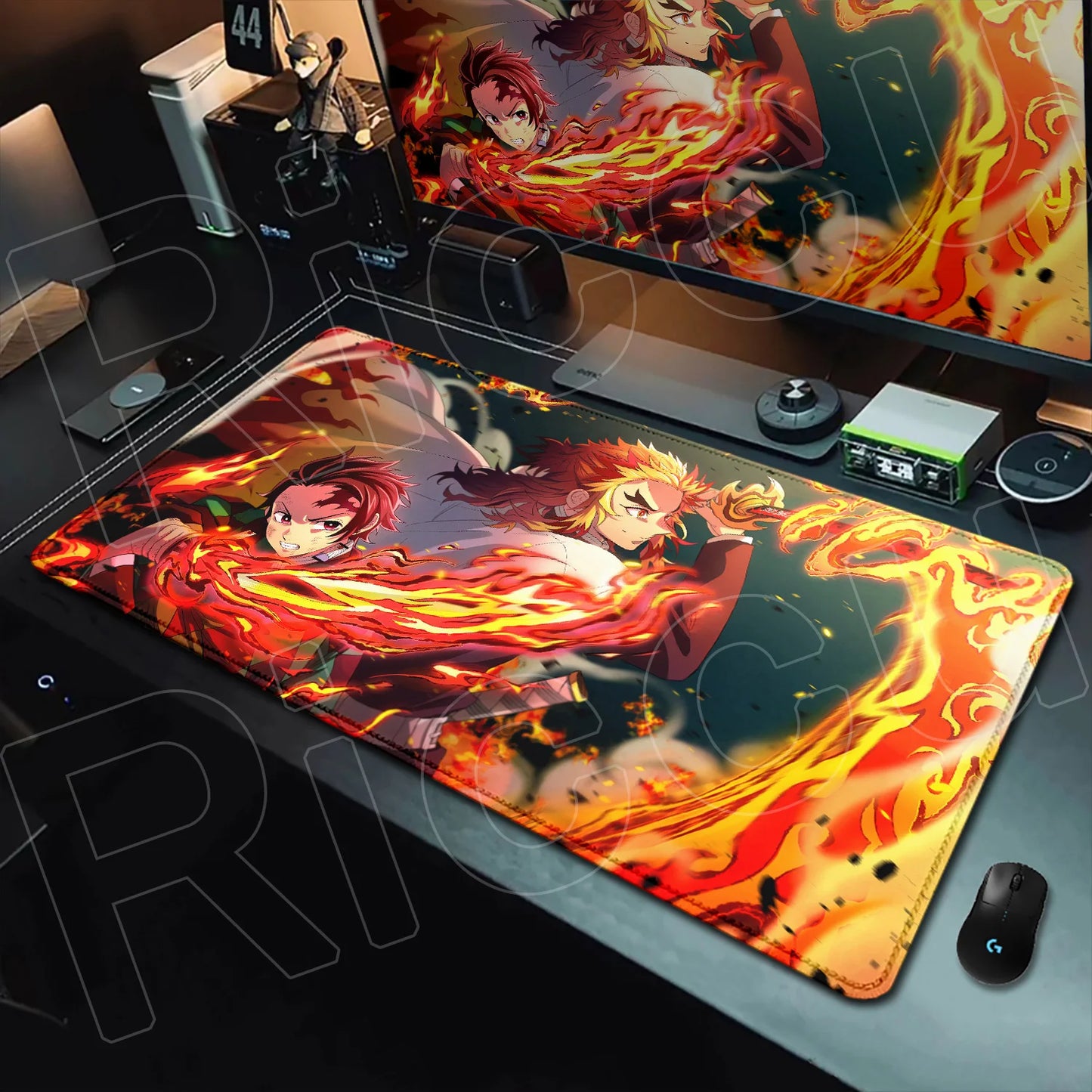 HD Printing Anime Mousepad Non-slip Rubber Base Office Deskmat XXL Student Writing Keyboard D-Demon Slayer Pc Gaming Accessories