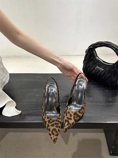 Luxury High Heels Sandals Women Sexy Pointed Toe Shoes for Woman Slippers New Party Shoes Pumps Elegant Slides Mujer Zapatos