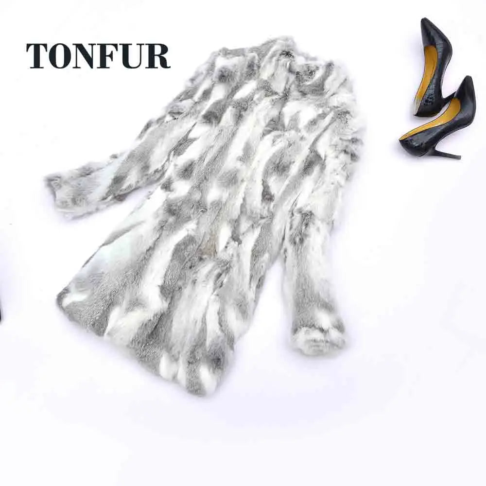 2022 Thick Warm Classical Customize  Women's Real Whole Skin Real Genuine Rabbit Fur Coat Female Mandarin Collar Jacket TSR257