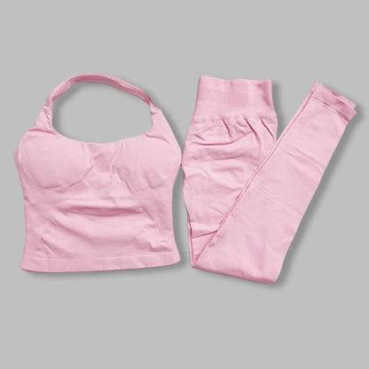 two pieces yoga outfits DF impact gym clothing fitness pants set DFNNYE woman Halter Top sports leggings Gym workout sets