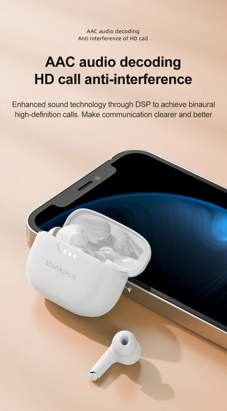 Original Lenovo Lp3 Pro TWS Earphones Wireless Bluetooth 5.3 Earbuds HIFI Sound Noise Reduction HD Call Low Latency Headphones