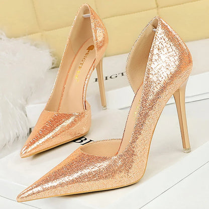 BIGTREE Shoes Sequin Cloth Women Pumps Fashion Wedding Shoes Luxury High Heels Women Shoes Stilettos Heels Sexy Party Shoes 2026