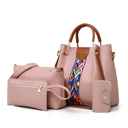 4 Pcs Luxury Handbag Large Capacity Tote Bag Women's Bag Fashion Shoulder Bag,Wallet,Card Case