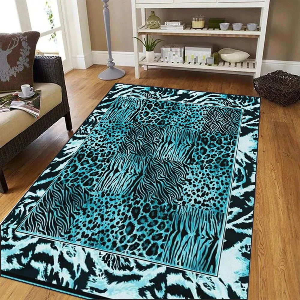Leopard print Carpet for Living Room Decoration Modern Abstract Home Office Large Area Rugs Decor Soft Bedroom Lounge Floor Mat
