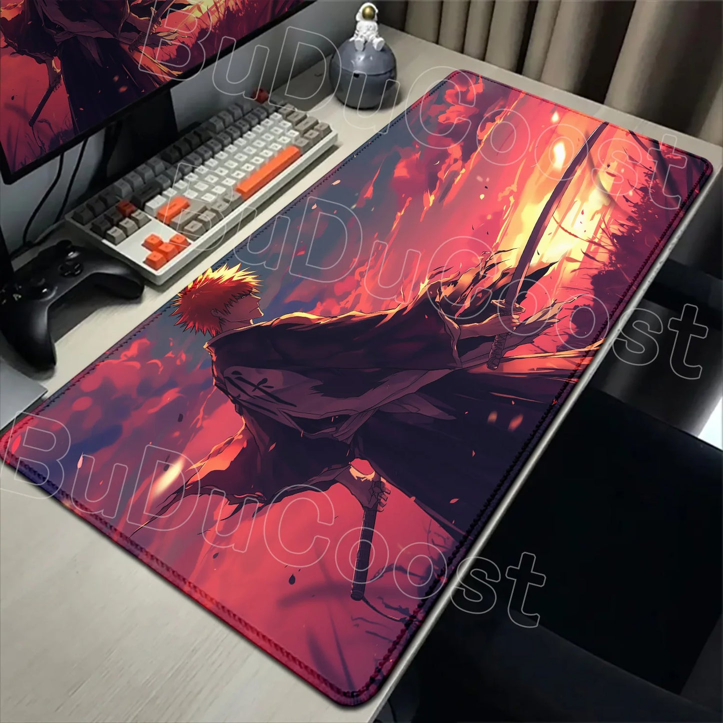 2026 New Anime HD Wallpaper Bleach Mouse Pad Laptop Gaming Keyboard Mat XXL Large 900x400mm Desk Mat Cool E-sports Mats Mousepad