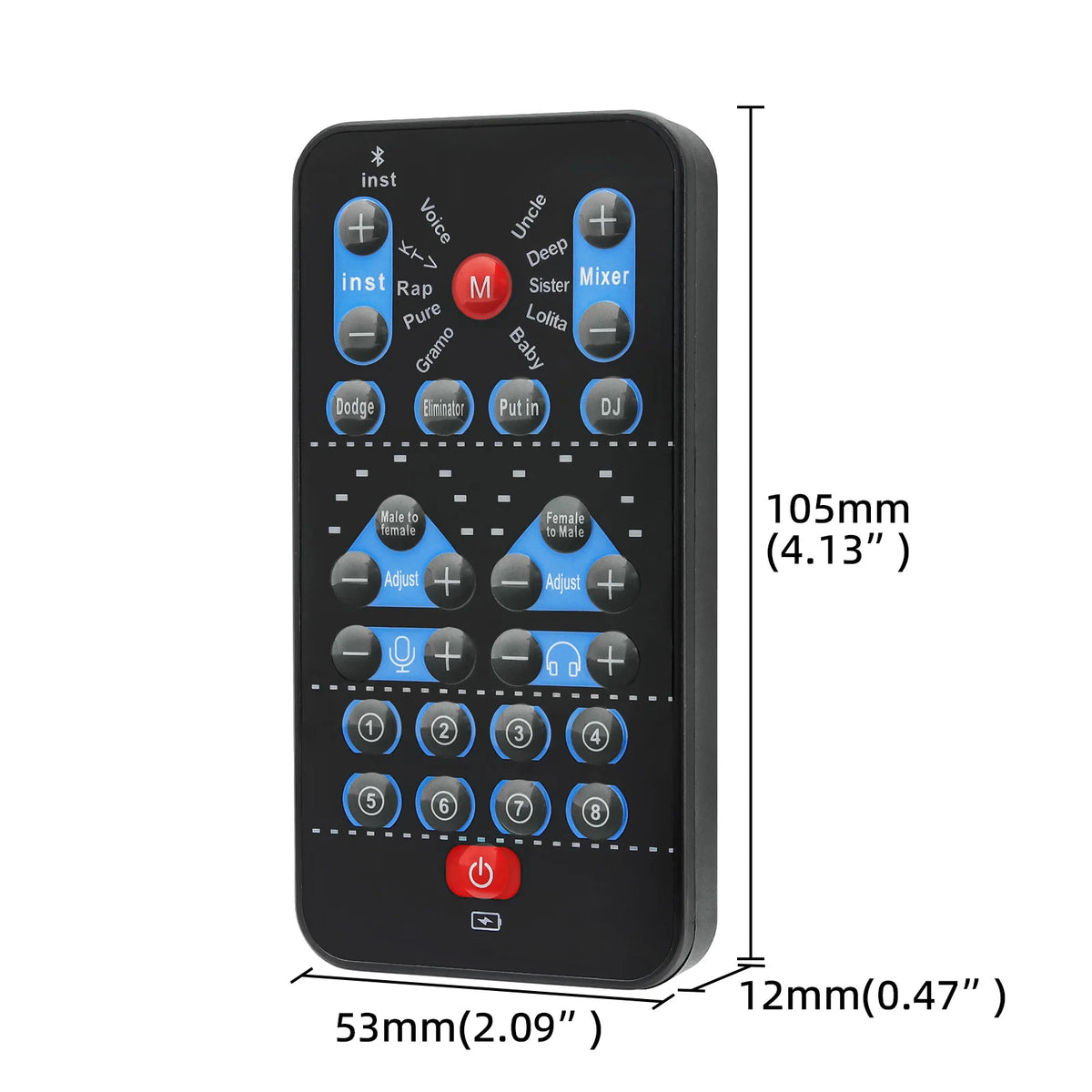 M10 Voice Changer Device Karaoke Function Male Female Voice Switch Universal Portable Sound Changer Card Fine Tuning for Live