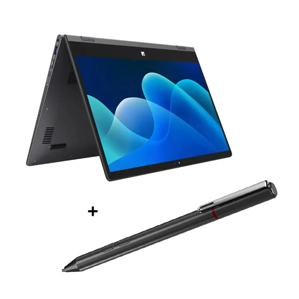 FW-Y1 14 Inch YOGA Laptop Touch Screen Notebook Intel N95 12GB LPDDR5 360° Flip Tablet 2-in-1 Pc Fingerprint Ulock Windows 11