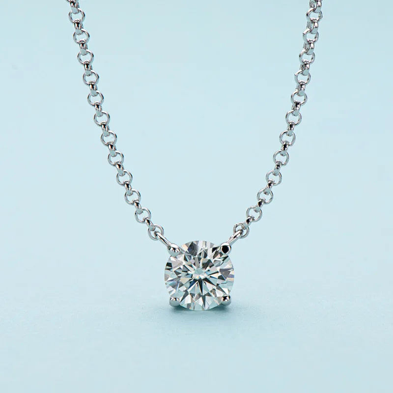S925 Sterling Silver Moissanite  Clover Necklace GRA Certified s925 Sterling Silver 18k Plated Necklaces for Women Dainty Gift