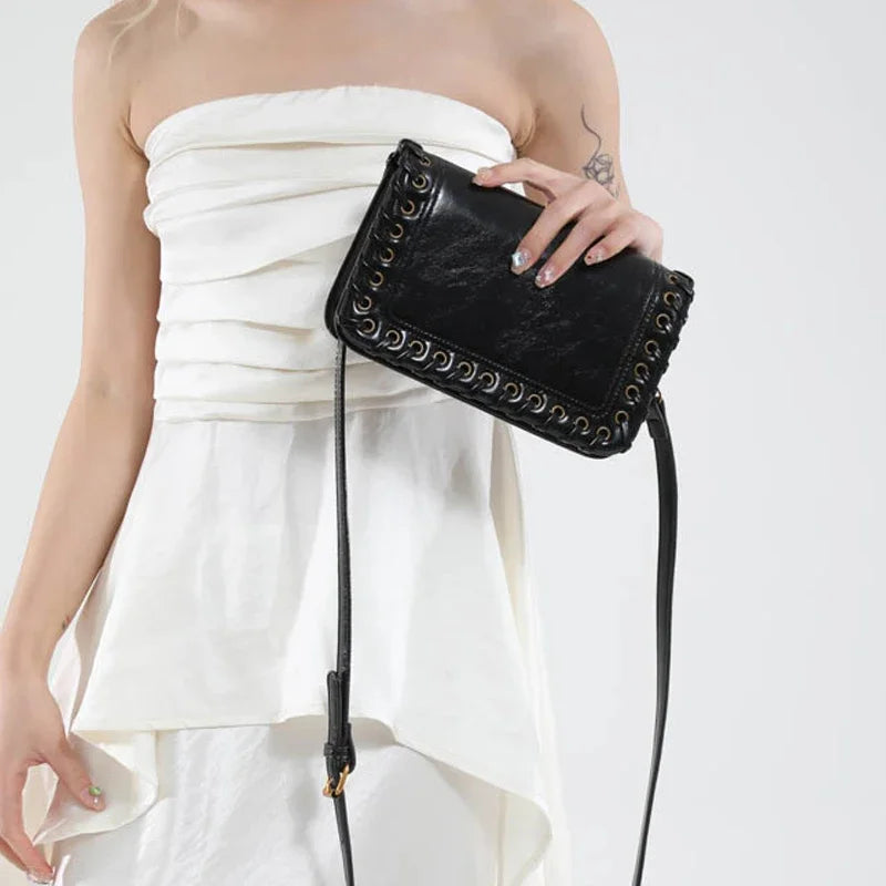 Solid Color Flip Crossbody Bag For Women Small Handbag Women Fashion Designer Bags PU Leather Shoulder Bag Female Purses