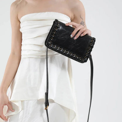 Solid Color Flip Crossbody Bag For Women Small Handbag Women Fashion Designer Bags PU Leather Shoulder Bag Female Purses