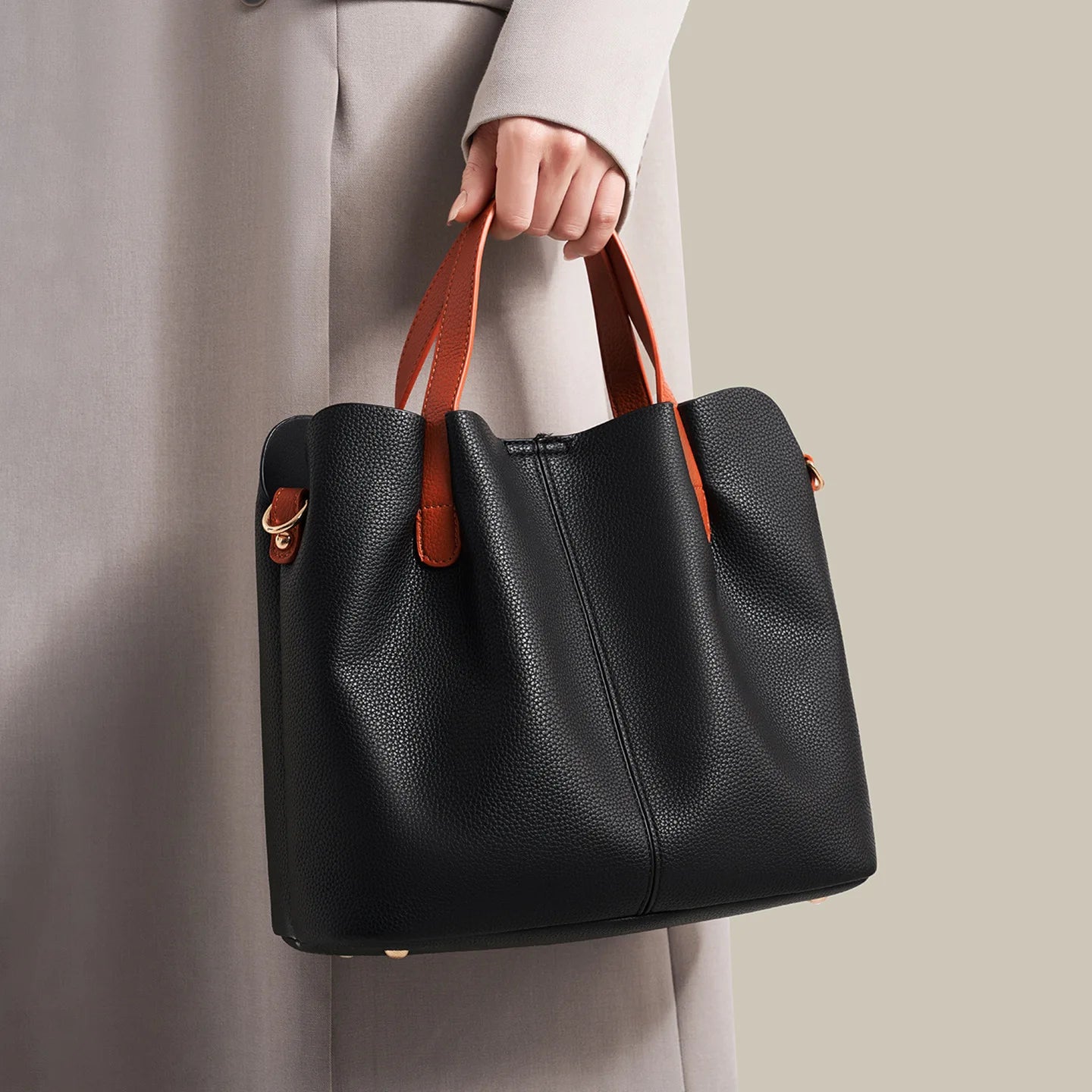 Women's Bag Leather Luxury Designer Shoulder Bag Soft Handbags Large Capacity Crossbody Bags Blue Black Khaki
