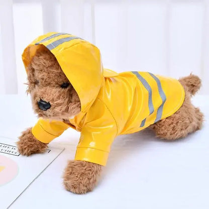Dog Clothes Hooded Raincoats Reflective Strip Dogs Rain Coat Waterproof Jackets Outdoor Breathable Clothes For Puppies Raincoat