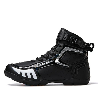 Men Leather Motos Breathable Anti Slip Wear-resistant Riders Boots Motorbike Racing Ankle Length Shoes 2026 New Motorcycle Boots