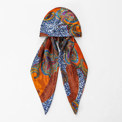 New Muslim Satin Silk Instant Hijabs Scarf Printed Turban Thick Hijab Cap Night Cap Women Ramadan Elastic Satin Hair Bonnet Eid