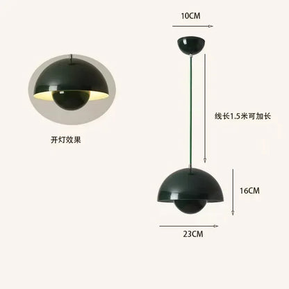 Nordic Minimalist 23cm Pendant Lights Modern Restaurant LED Chandelier E27 Bedroom Study Kitchen Island Home Decoration Gloss