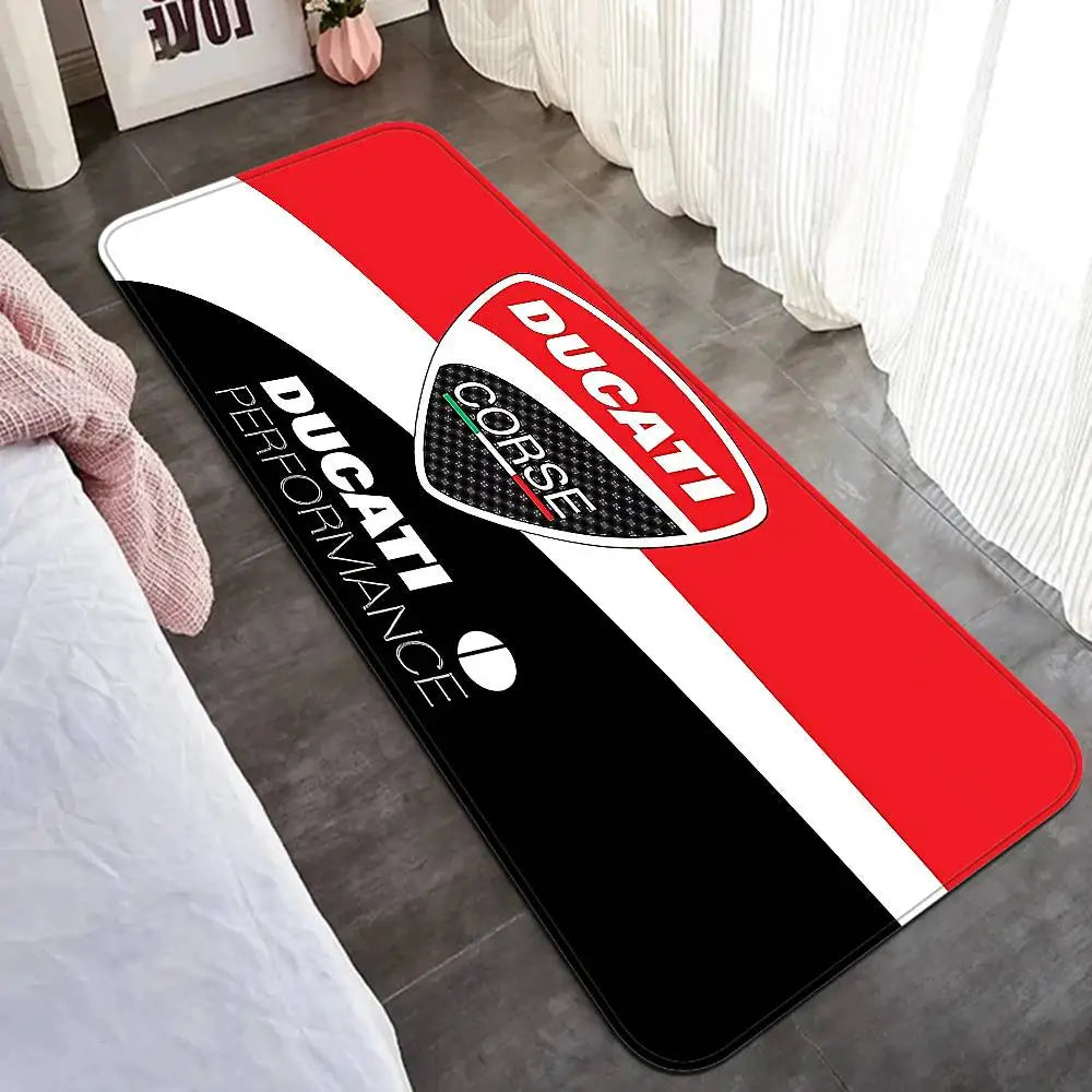 Motorcycle LOGO D-Ducati Floor Mat Rectangle Anti-slip Home Soft Badmat Front Door Indoor Outdoor Mat Hotel Decor Mat