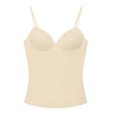 HXAO Woman Tops Corset Crop Top Women Sleeveless Black Brown Top With Straps Camisole Bodycon Backless Sexy Tops Bustier