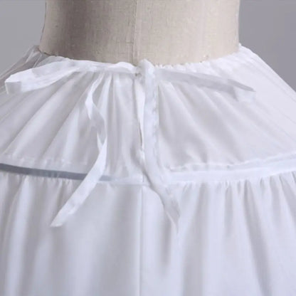 2025 New 6 Hoop Crinoline Black White Long Wedding Petticoat Ball Gown Dress Underskirt Skirt Half Slips Wedding Accessories