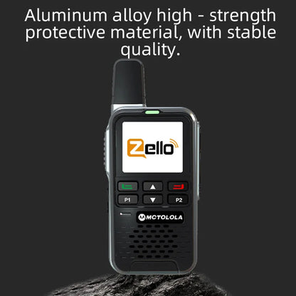MOTOLOLA 4G Zello Walkie Talkie Android 8.1 System Aluminum Alloy Shell Ultra-Thin Body Wireless Intercom Radio Wi-Fi Bluetooth
