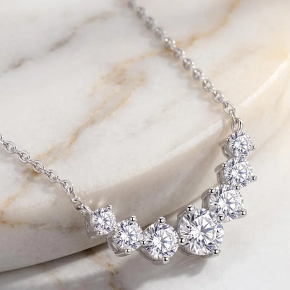 2.8ct Moissanite Necklace for Woman Wedding Fine Jewely with Certificates 925 Sterling Sliver Plated 18k White Gold Necklace