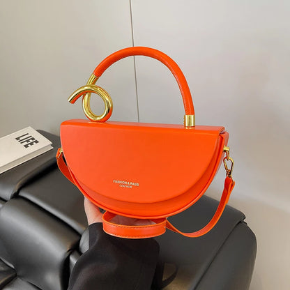 Small Crossbody Bags For Women Designer Semicircle Saddle Bag 8 Colors Pu Leather Handbag Luxury Brand Lady Shoulder Bags