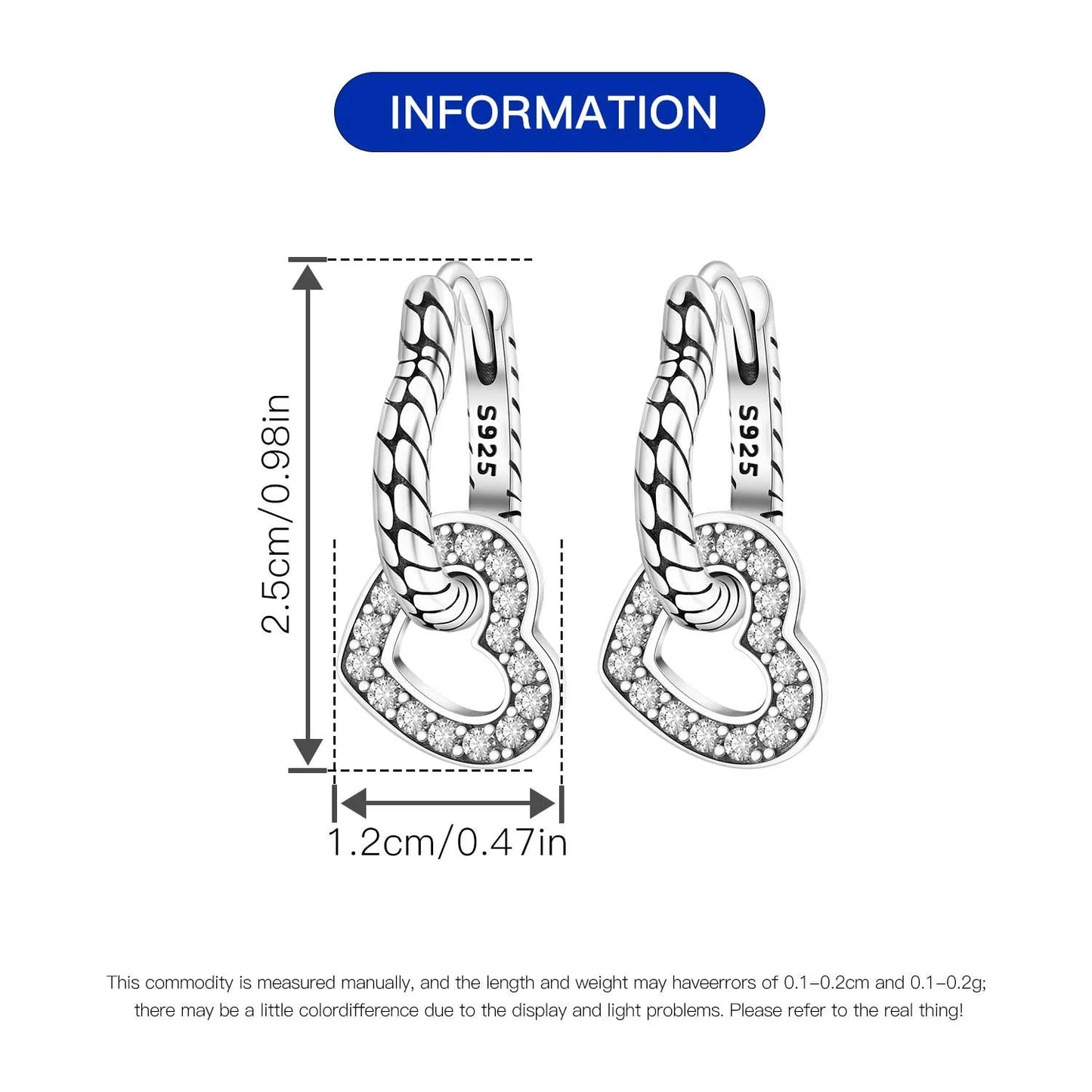 925 Sterling Silver Star Moon Heart Shape Earrings Jewelry Versatile Hoop Earrings For Women Jewelry Fine Birthday Party Gifts