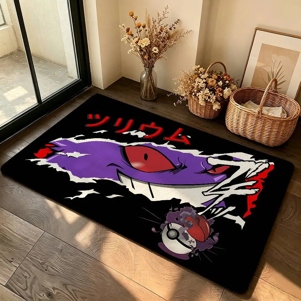 Anime Cute G-Gengar Carpet Bathroom Anti-slip Mat Door Mat Home Decoration Mat Entrance Door Mat Scratch-resistant Door Mat