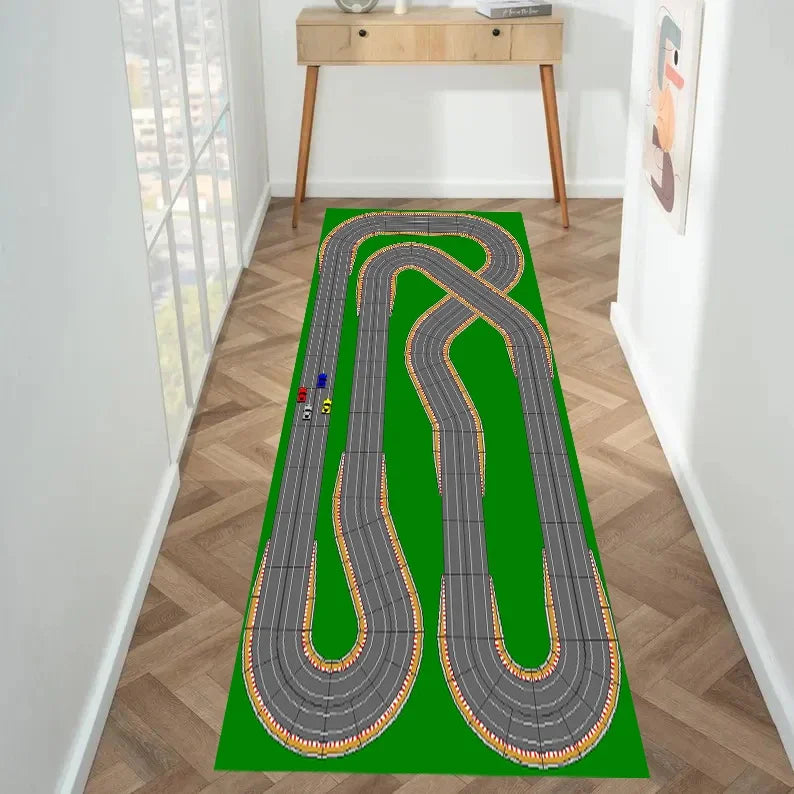 Racing Track Runner Rug Children's Soft Climbing Mat City Road Carpet City Traffic Game Floor Mat Home Decoration