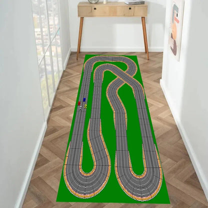 Racing Track Runner Rug Children's Soft Climbing Mat City Road Carpet City Traffic Game Floor Mat Home Decoration