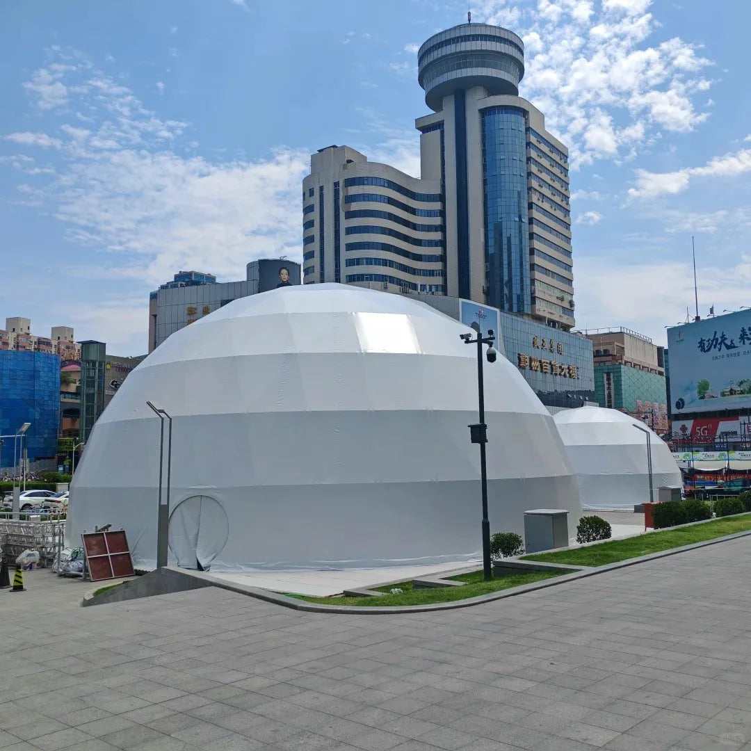 10M Geodesic Dome Tent Waterproof 4 Season Outdoor Glamping Resort Hotel Restaurant Event Camping Custom Commercial Shelters OEM