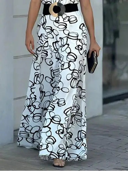 Modigirl Urban Elegance One Piece Jumpsuit for Woman 2025 Summer Sleeveless Elastic Waistband Long Pant Business Casual Rompers