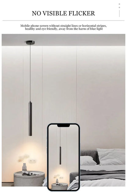 Nordic LED Cord Pendant Lighting for Kitchen Bedside Adjustable Line Suspended Hanging Lamps Chandelier Lights for Restaurant