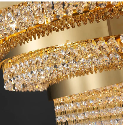 Luxury Crystal LED Hanging Chandeliers Italian Design Modern Pendant Lights Living Dining Room Home Restaurant Lighting Fixtures