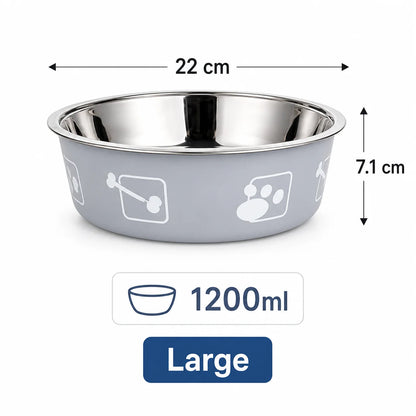 Stainless Steel Pet Bowl Thickened Anti Slip Dog Food Bowl Anti Knock Over Water Basin Pet Feeder for Cats Dogs