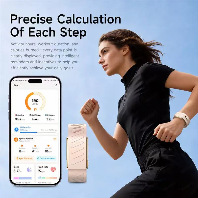 2026 new ECG fashionable screenless smart bracelet,health monitoring，multiple exercise modes, step counting, Valentine'sDay gift