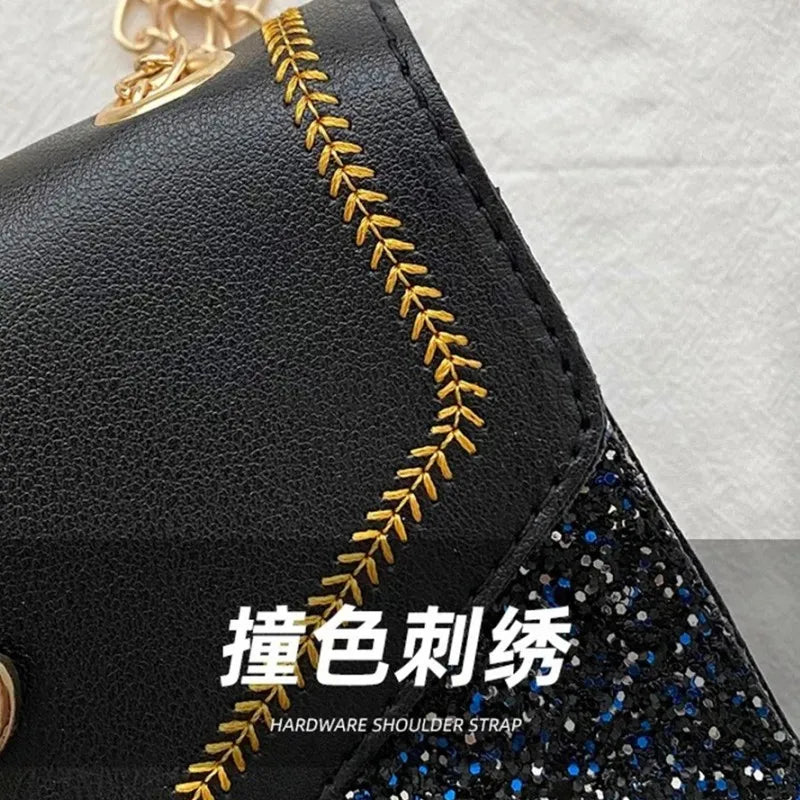 Fashion Women Shoulder Bag Deer Head Decoration Messenger Bags PU Leather Button Underarm Luxury Chain Lady Small Square Handbag