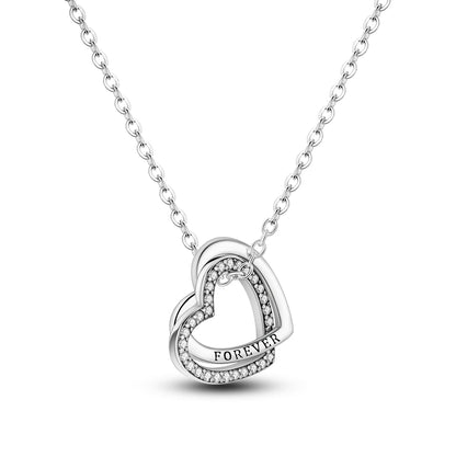 925 Sterling Silver Luminous Firefly Heart Shaped Zircon Pendant Necklace For Women Fashion Anniversary Birthday Jewelry Gifts