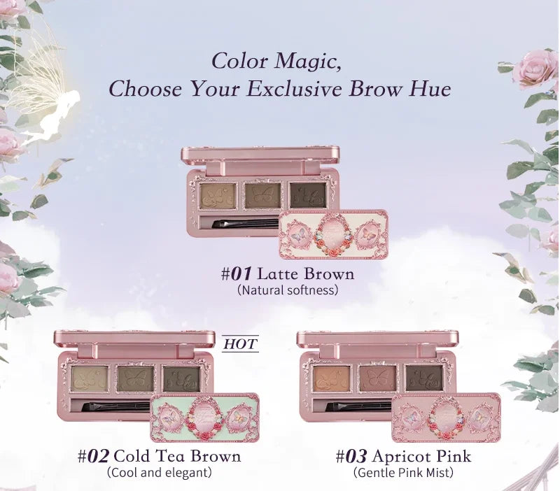 Flower Knows Set Midsummer Fairytales Make up Gift Box Eye Brow Palette Powder Blusher Eyebrow Concealer Lipgloss For Women