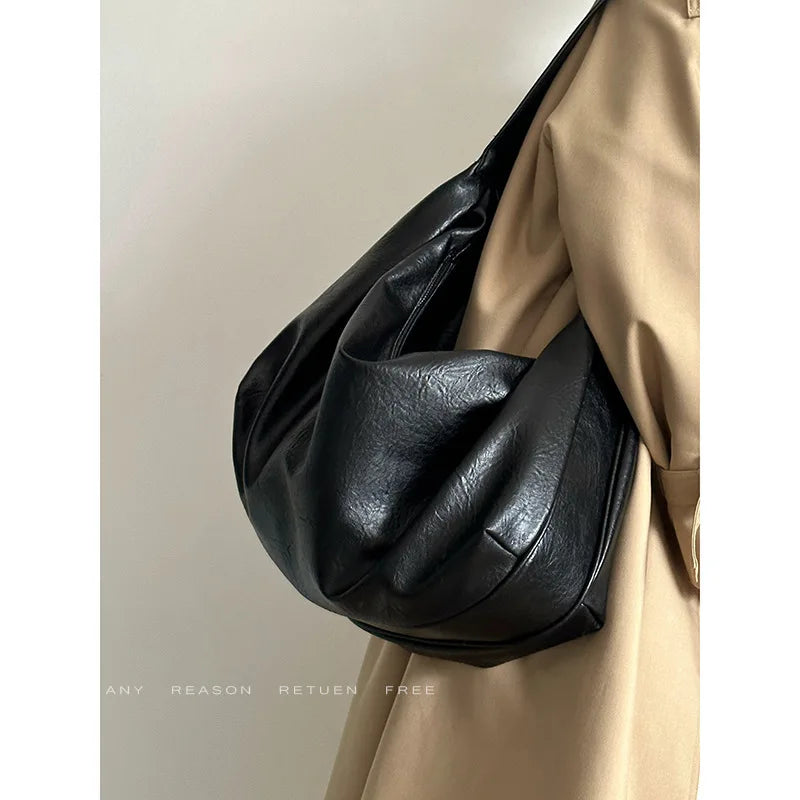 CGCBAG 2025 New Fashion Luxury Designer Tote Bag Simple Solid Commuting Original Brand Handbags Women Soft Leather Shoulder Bag