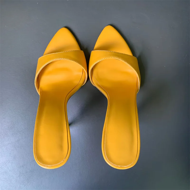 Super-high Heel Slippers Women Shoes Summer Peep Toe Mixed Colors Stiletto Sandals Sexy Party Ladies Shoes Luxury Woman Pumps
