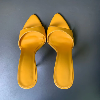Super-high Heel Slippers Women Shoes Summer Peep Toe Mixed Colors Stiletto Sandals Sexy Party Ladies Shoes Luxury Woman Pumps