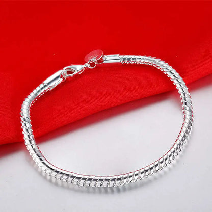 925 Sterling Silver Bracelet Heart High Quality Romance Chain For Woman Men Fashion Engagement Party Wedding Jewelry Gift