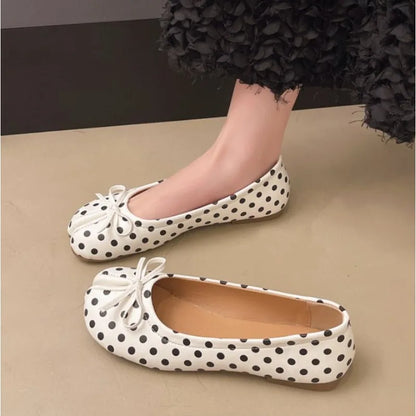 Luxury Brand Spring Retro Women's Bow Split Hoof Toe Single Shoes Comfortable Rubber Bottom Ladies Tabi Ninja Ballet Flat Shoes