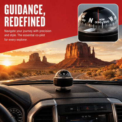 Clear Mark Black Car Compass Portable Practical Dashboard Compass Plastic Vehicle Navigation Ball Vehicle Navigation