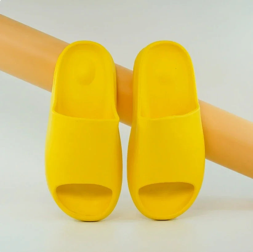 Summer Slippers Men Women Indoor EVA Soft Bottom Sandals Open Toe Trend Slides Beach Shoes Slippers Home Shoes Size 35-46