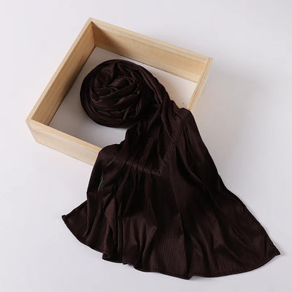 Ribbed Jersey Hijab Muslim Plain Scarf Crepe Hijab Scarf Soft Islamic Shawls Wraps Headband Voile Femme Musulman